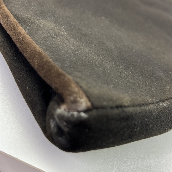 Vintage Classic Brown Brushed Suede Handbag - Picture 7 of 11